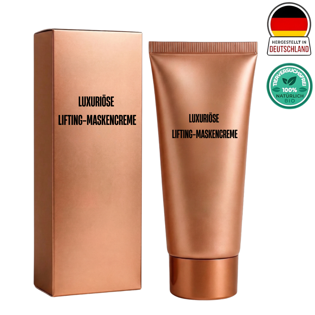 Luxuriöse Lifting-Maskencreme in eleganter Verpackung für strahlendes Hautbild und sanfte Pflege.