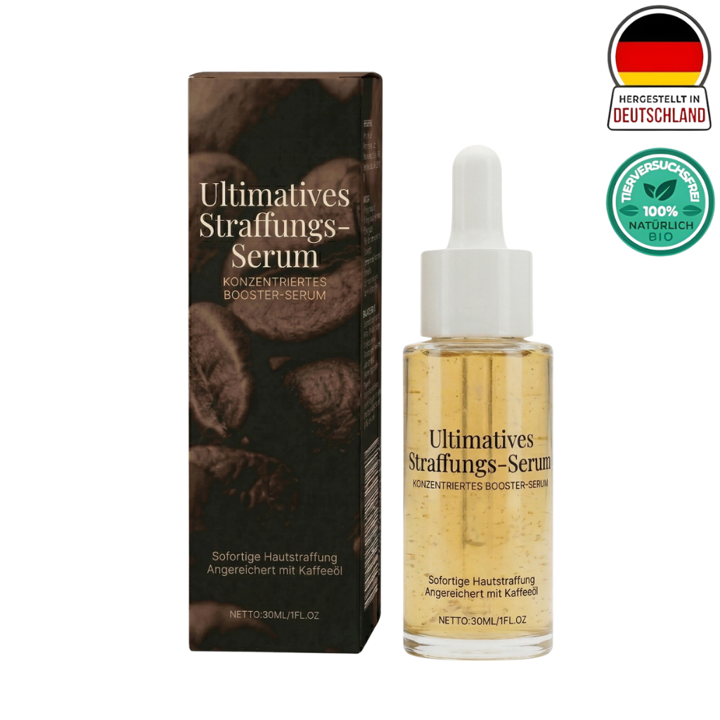 Ultimatives straffendes Serum in einer eleganten Flasche mit Booster-Formel für einen strahlenden Teint.