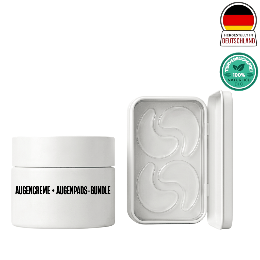 Augencreme + Augenpads-Bundle, ideal für eine frische Hautpflegeroutine mit glatter und strahlender Haut.