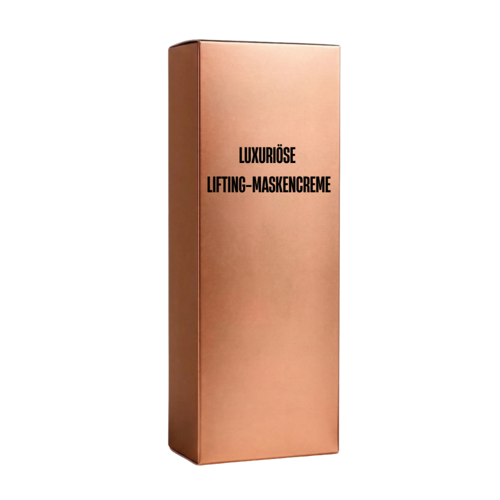 Luxuriöse Lifting-Maskencreme Verpackung in elegantem Design für strahlende und glatte Haut.
