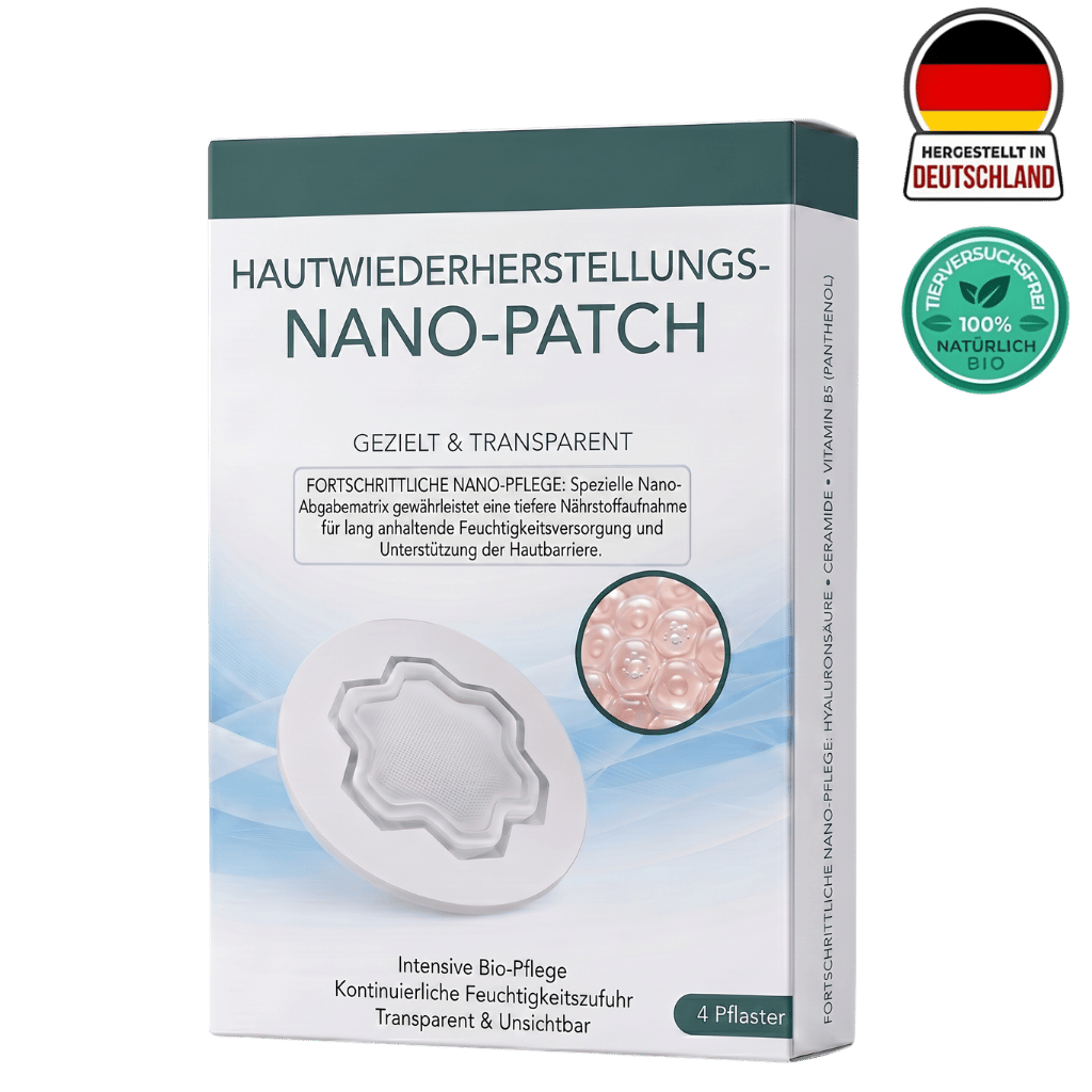 Hautregenerations-Nano-Pflaster mit transparentem Design zur Unterstützung der Hautpflege und Feuchtigkeitsbewahrung.
