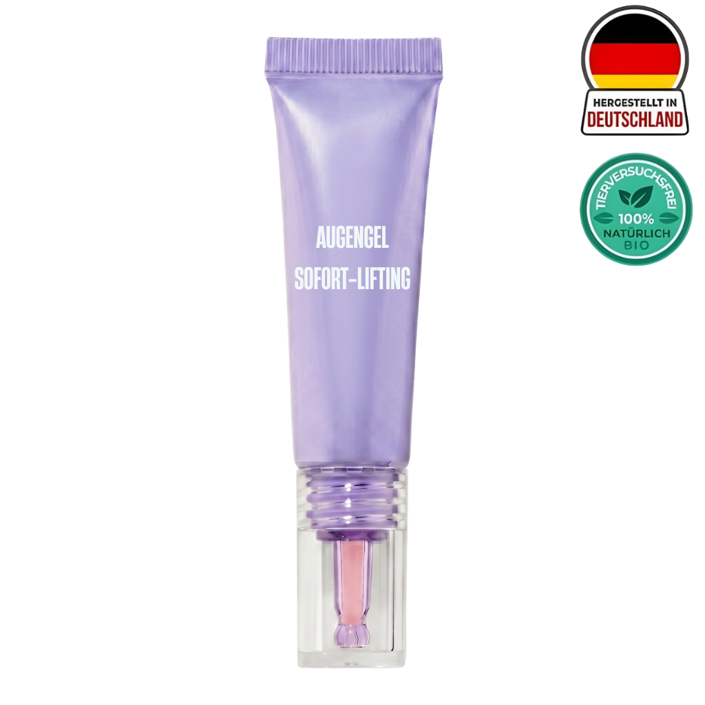 Augengel Sofort-Lifting in lila Tube, ideal zum Straffen und Festigen der empfindlichen Augenpartie.