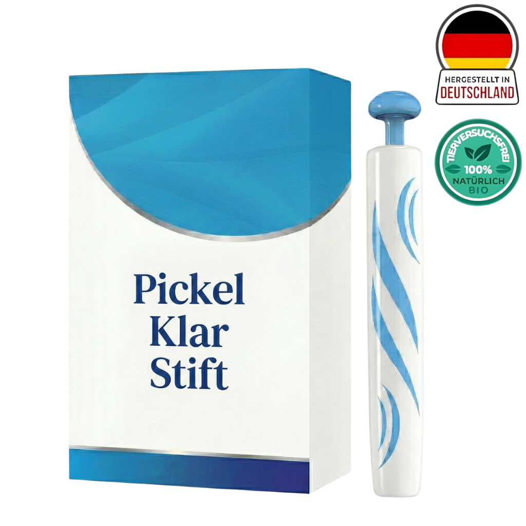 Pickel Klar Stift Verpackung und Anwendung für klare Haut und ungleichmäßigen Hautton verbessern.
