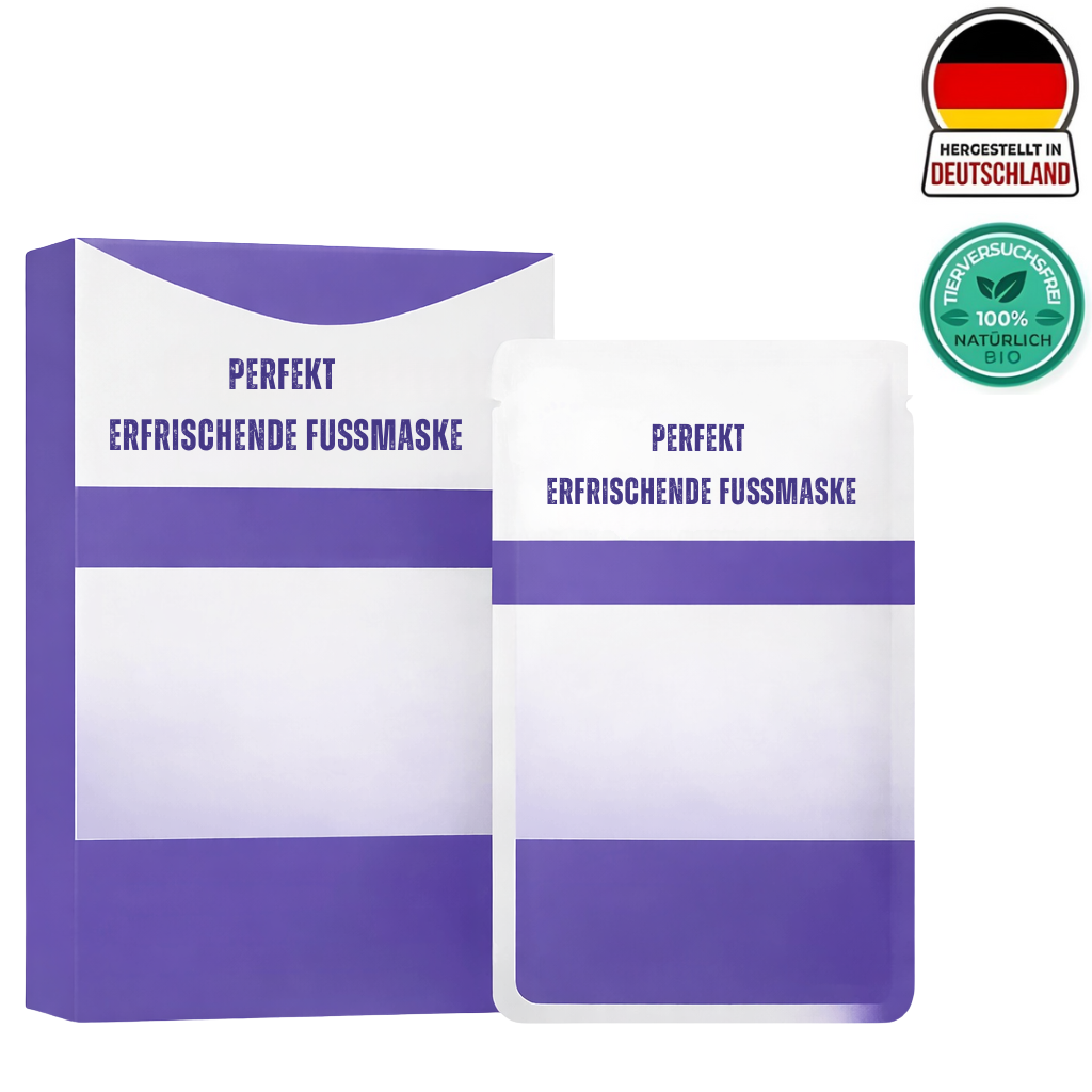 Produktbild der Perfekt erfrischenden Fußmaske für gepflegte und frische Füße.