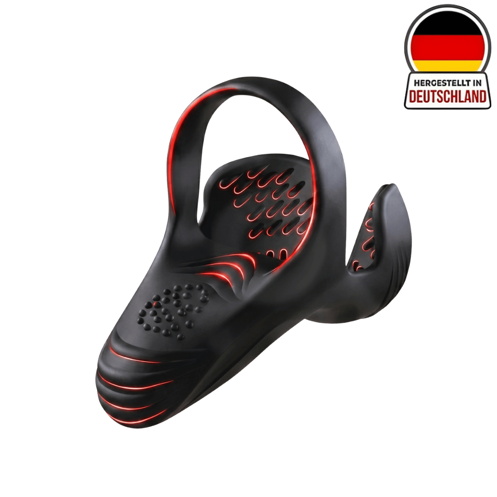 Profi-Trainer ergonomischer Ellbogenschutz in Schwarz mit roten Akzenten, bequem für Training und Alltag.