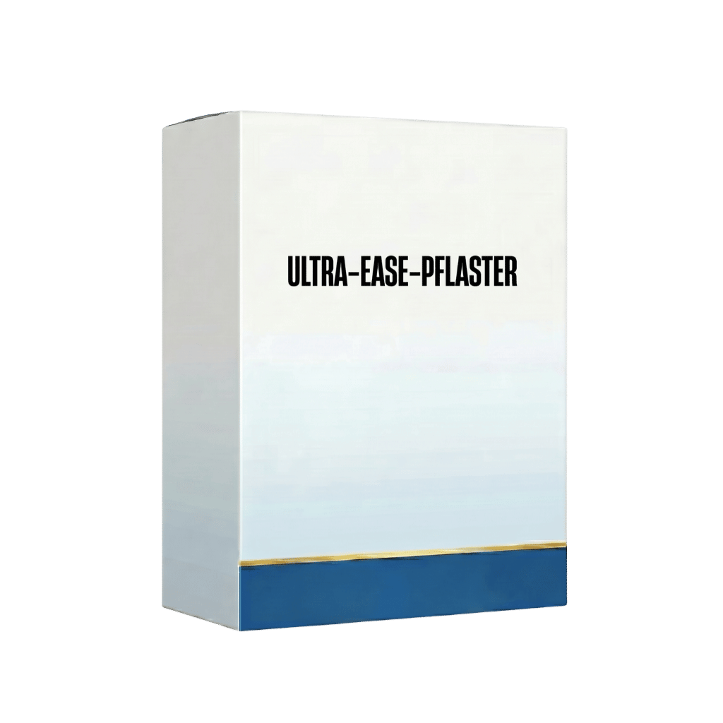 Verpackung des Ultra-Ease-Pflaster, einem hautorientierten Beauty-Patch für die tägliche Pflege.