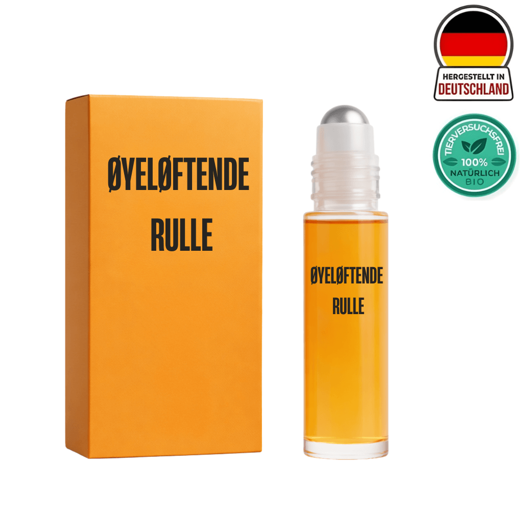 Øyeløftende rulle packaging and product, designed for elegant beauty skincare routines.