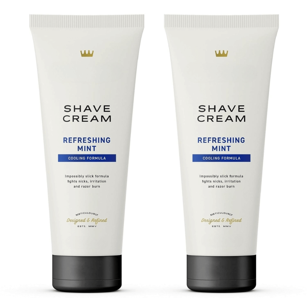 Glinterra Kühlende Rasiercreme in zwei Tuben mit kühlendem Finish für eine sanfte Rasur