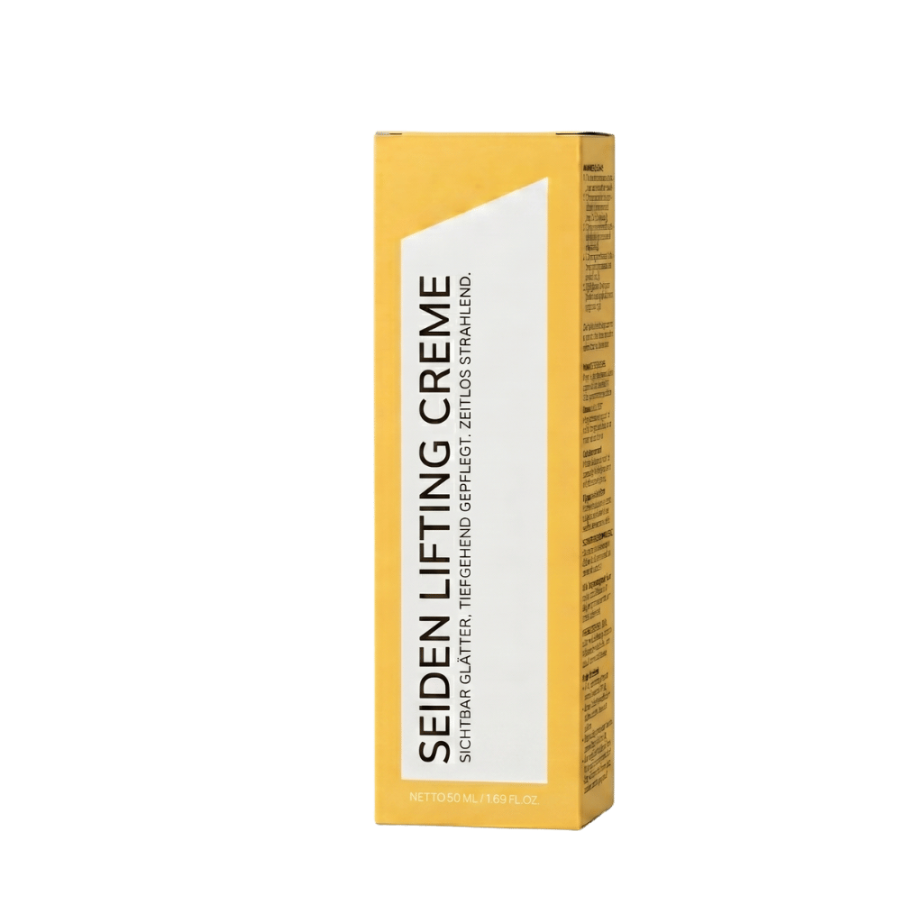 Produktverpackung der Seiden Lifting Creme für straffere und glattere Haut.