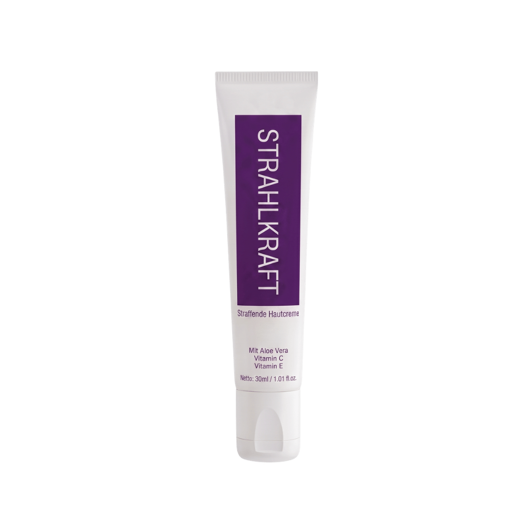 Sanfte Hautpflegecreme in Tube, straffende Hautcreme mit Aloe Vera, Vitamin C und E.
