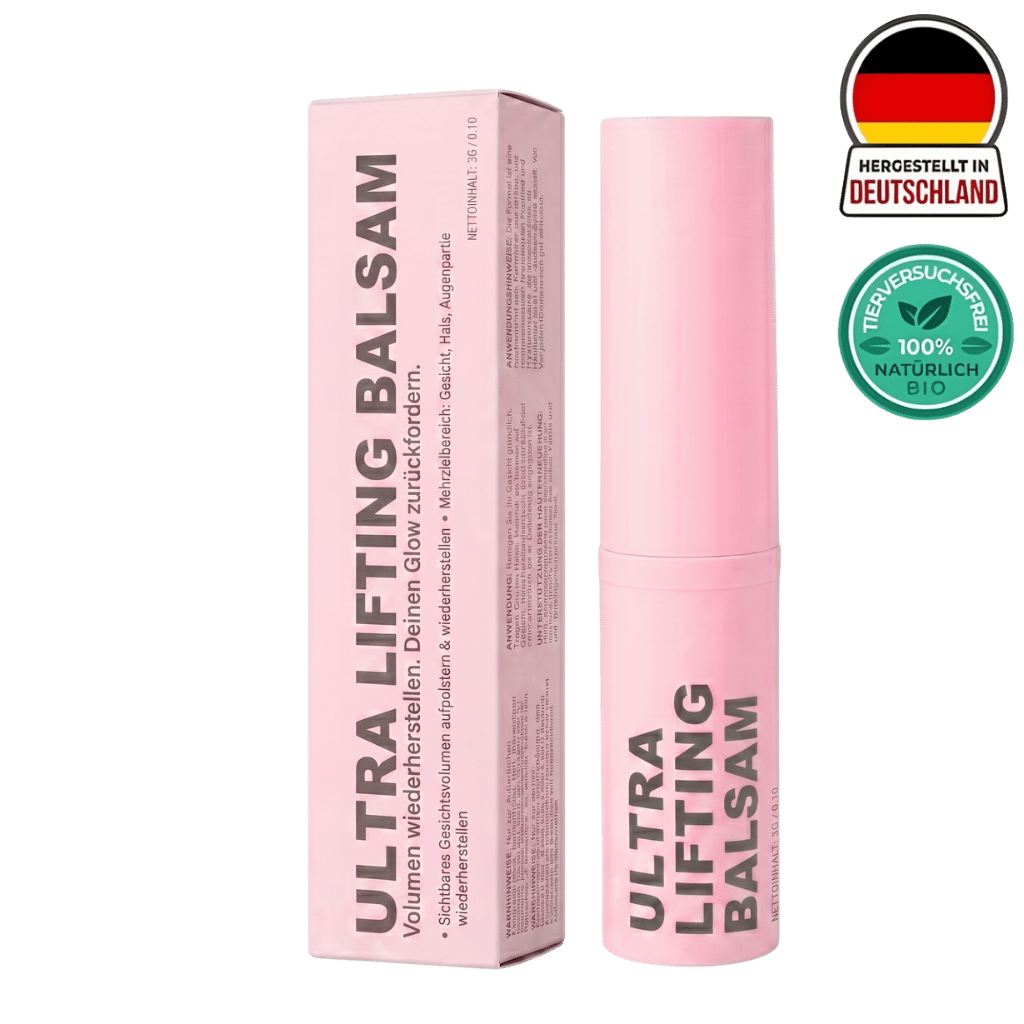 Ultra-Lifting-Balsam Produktverpackung mit rosa Tube und hochwertigen Inhaltsstoffen.