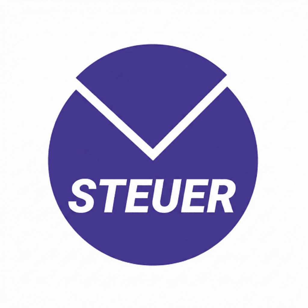 Logo von STEUER, einer virtuellen Dienstleistung für Steuerberechnungen.