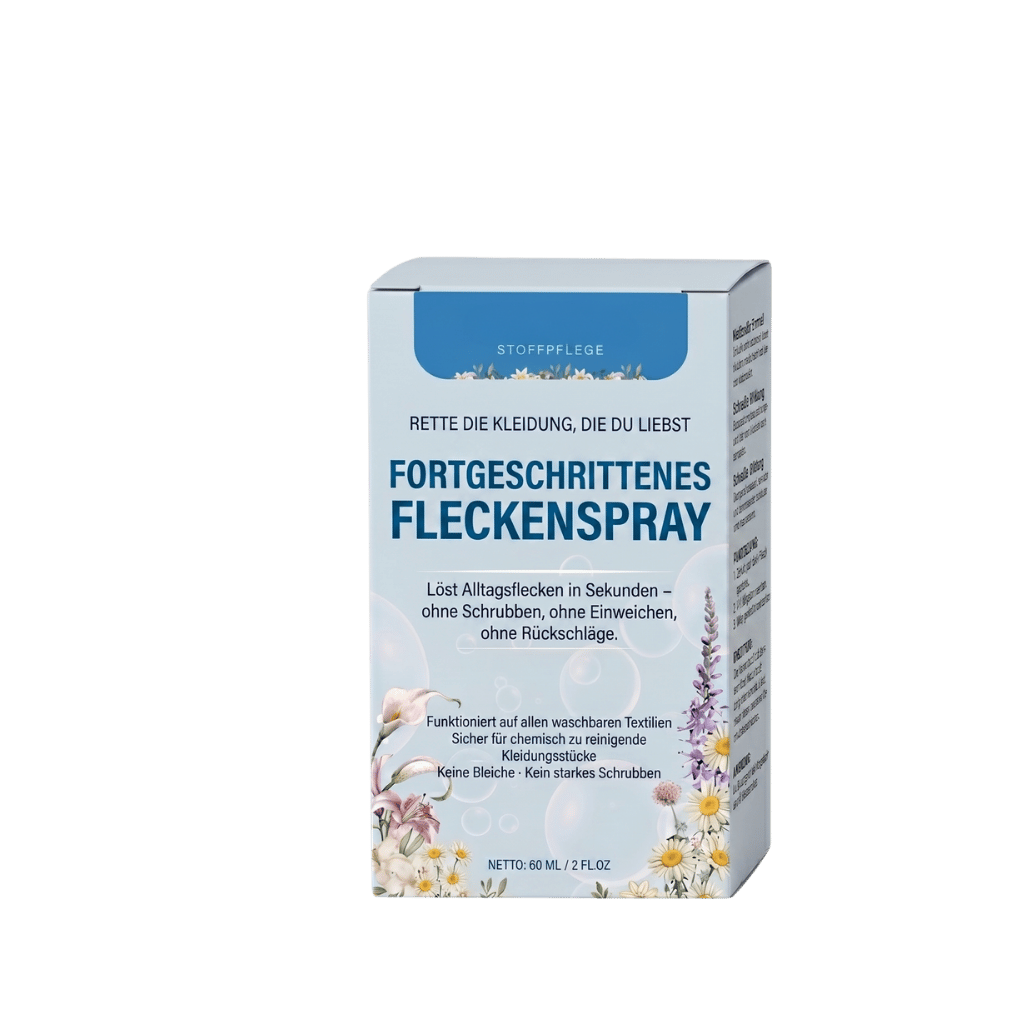 Fortschrittliches nichtionisches Wäsche-Emulgatorspray in einer attraktiven Verpackung für die Textilpflege.