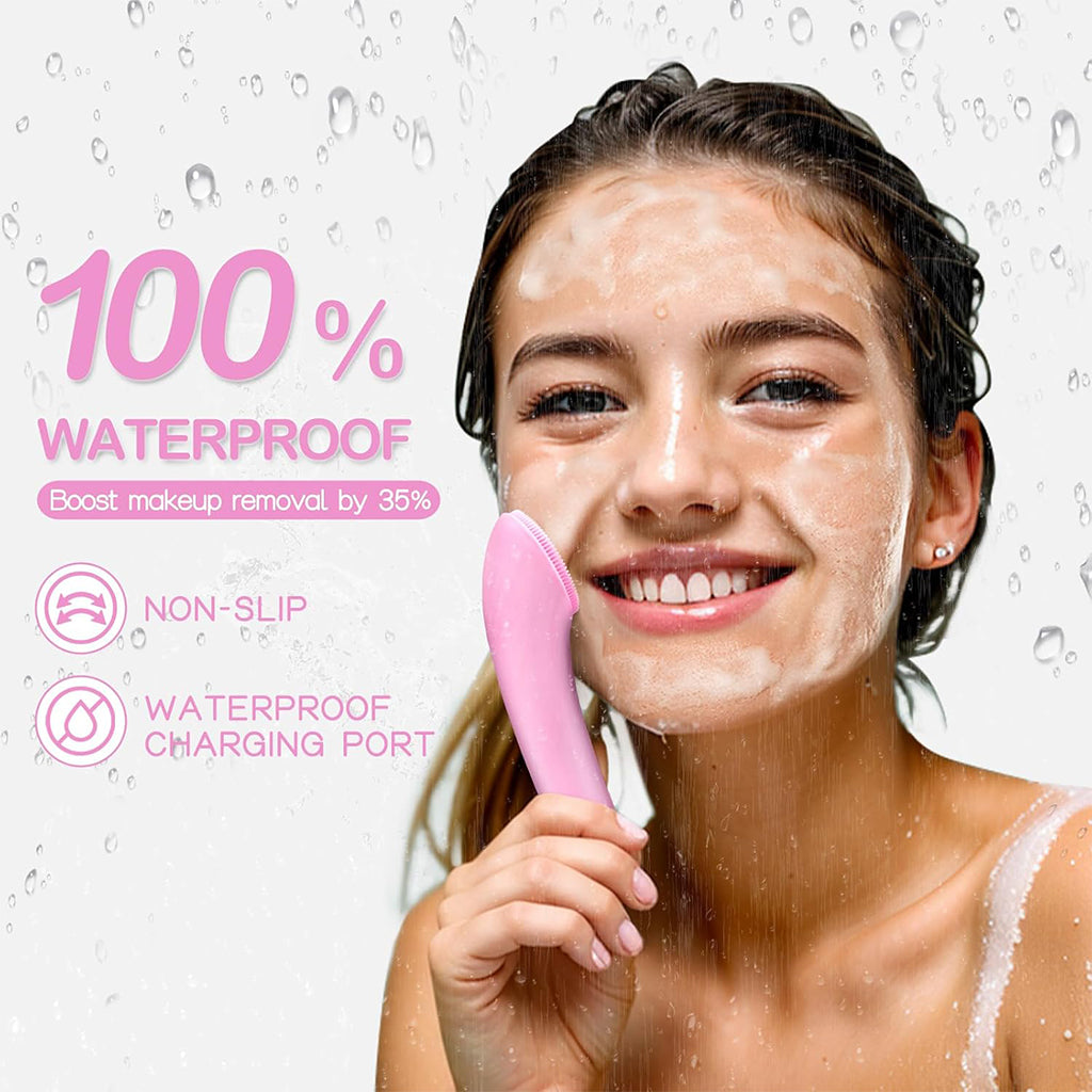 Glinterra – Elektrische Gesichtsbürste zur Tiefenreinigung, 100% waterproof, sicheres Makeup entfernen.