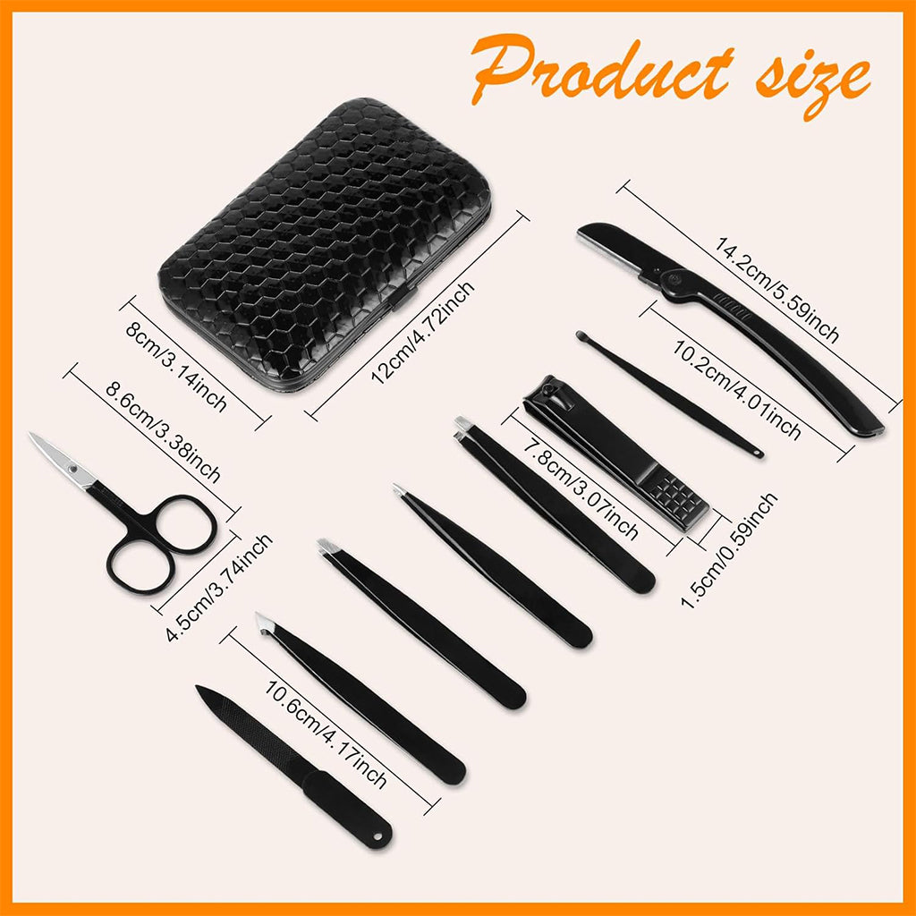 Glinterra – Professionelles Pinzetten-Set mit verschiedenen Größen und Zubehör für präzises Zupfen und Formen.