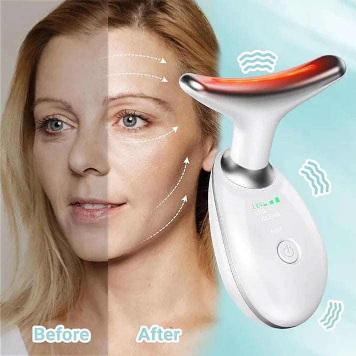 Glinterra – Gesichts- & Körpermassage-Roller zur Verbesserung der Hautelastizität und Durchblutung,  Vorher-Nachher Vergleich.